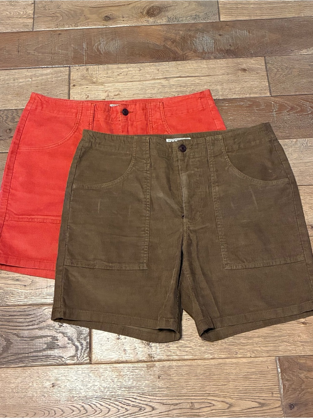 L.L. Bean BeanFlex Corduroy Shorts Mens 35x7 Stretch Cotton 2 pair bundle